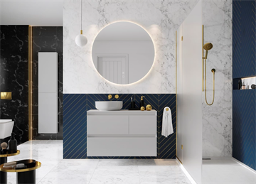 DARA-2 spejl med LED lys, antidug - Ø100 cm